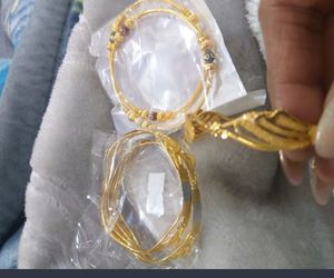 3 Pairs Gold-plated Bracelet Bengals For Women