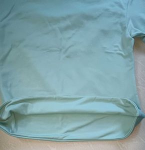 🇰🇷Fitted Light Green Ruched Off-Shoulder Top