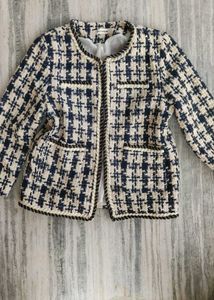 Elegant Plaid Tweed Jacket