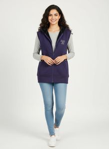 Purple Sleeveless Hoodie
