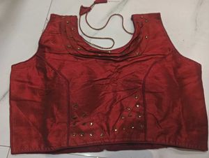 NEW Red Embellished Blouse
