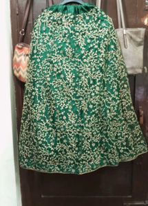 Emerald Green Embroidered sharara set