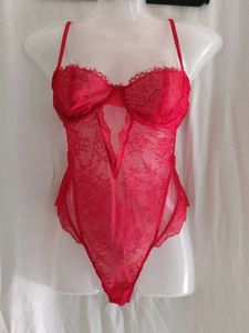 victoria 's secret Lace Teddy Bodysuit