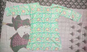 Floral Print Cotton short kurti
