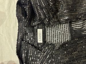 Sparkly Sheer Button-Up Shirt