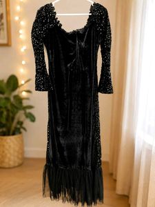Sparkly Black velvet Party Dress✨👗