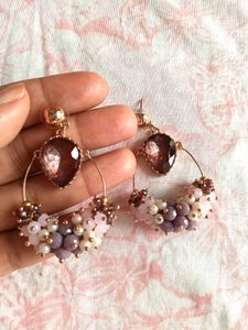 Premium Crystal &amp; Beads Earrings