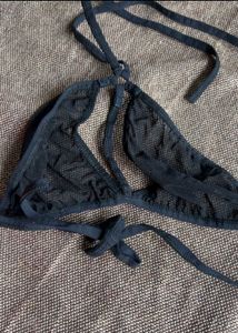 Sheer Black Halter Neck Bra