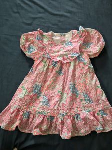 Pink Floral Girls DRESS (2-4 Years )