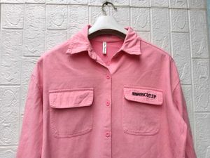 New with tag Chic Pink Oversized Button-Up Shirt