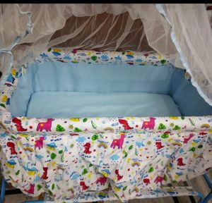 Cute Baby Cradle with Mosquito Net