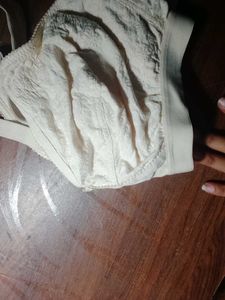 Cream Embroidered Everyday Bra
