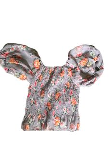 Floral Smocked Puff Sleeve Top