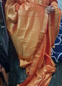 Mango Color Silk Saree