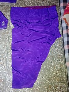 purple silk salwar kameez set with dupatta