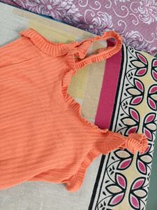 Vibrant Orange Bodycon Dress