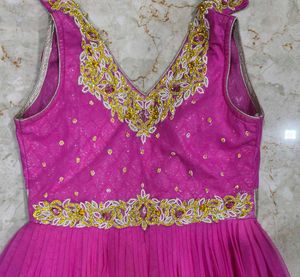 Elegant Pink Ethnic Gown