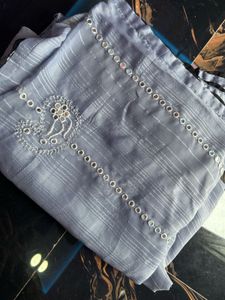 Stylish Grey Embroidered Blouse