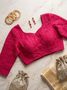 Elegant Pink Embroidered Blouse