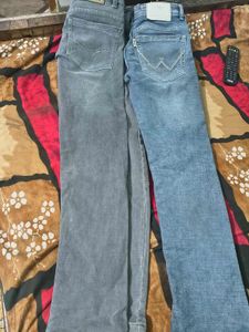 Men's Jeans - Grey &amp; Blue Wash combo of 2 used twi