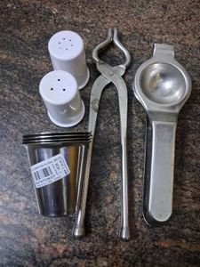 Set of 4 Stainless Steel Glasses