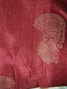 Maroon Saree with Gold Print