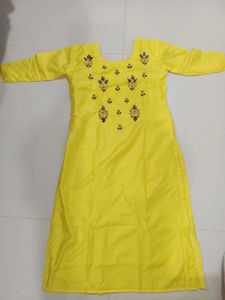 New Vibrant Yellow Embroidered Kurta for 249