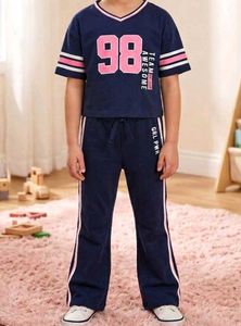 Babyhug Girls Navy Tracksuit Set