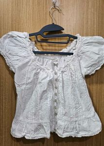 White Puff Sleeve Blouse