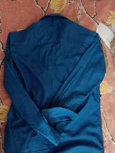 Men's Blue Cotton Shirt