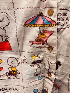 Snoopy Cartoon Print Shirt