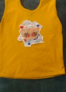 Yellow &amp; White Striped Dress Material