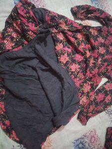 Elegant Floral Kurta Set with Dupatta