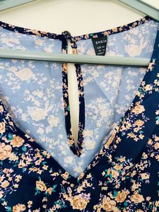 Chic Floral Print Short Dress