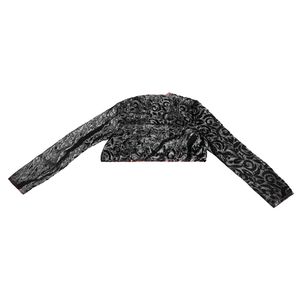 Summer Black Velvet Cropped Bolero Jacket