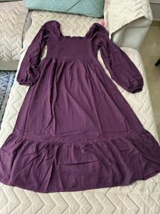 Smocked Square Neck Tiered Midi Dress
