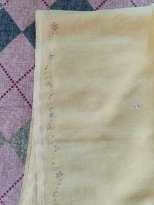 Yellow Embellished Saree💛