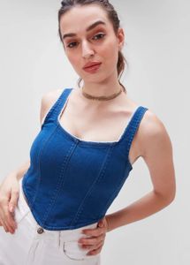 Denim Corset Top