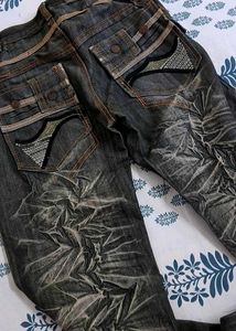 Unisex Distressed Wide Leg Jeans