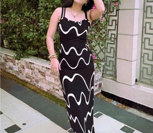 Stylish Black &amp; White Maxi Dress
