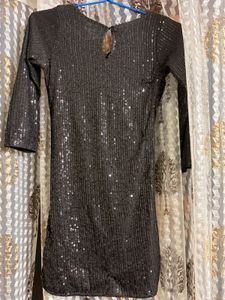 Sparkling Black Sequin Dress