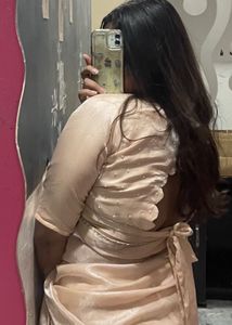 beautiful beige ready to wear saare(2 minute)