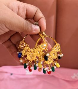 Colorful Ethnic Hoop Earrings