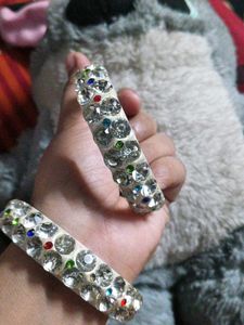 Sparkling Crystal Bangles - Set of 2