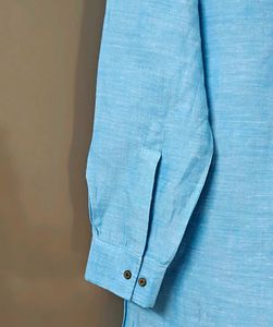 Aqua Blue Linen kurta