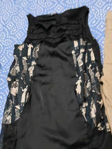 Stylish Black Top &amp; Khaki Pants Set