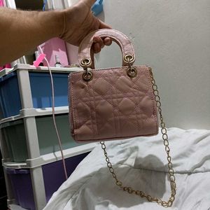 Daisy Pink Quilted Mini Bag