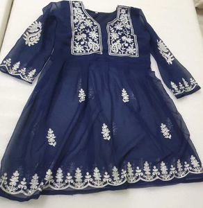 Blue Embroidered Tunic