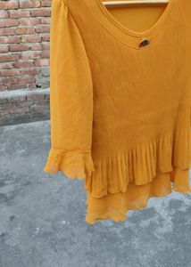 Mustard Striped Top