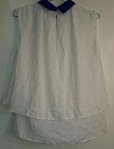 Chic White Sleeveless Tiered Top